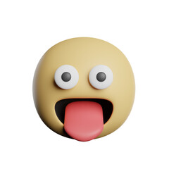 Fototapeta premium Emoticon Tongue Out Face