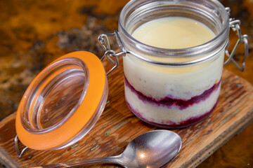 Typical colombian food, tres leches dessert