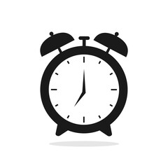 Alarm clock silhouette simple flat icon