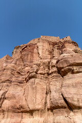 Sandstone cliffs in the desert of al-ula saudi arabia