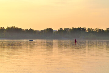 Fototapeta na wymiar Morning on the Ob River