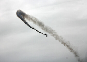 Jet flying at air show