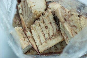 raw meat of sliced ​​tuna