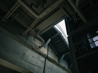 Fototapeta premium Building staircase from below