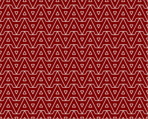 Maroon A alphabet letter repeat pattern background vector. Zigzag lines pattern seamless background.