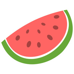 Fruit cartoon halved watermelon