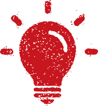 rubber stamp icon (for teachers using at school) / light bulb (png)