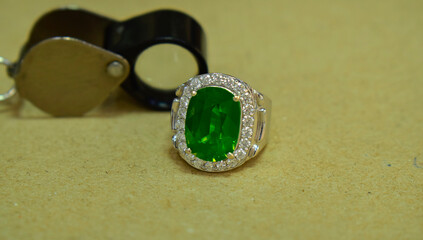 Green jade Rare and expensive For making jewelry	
