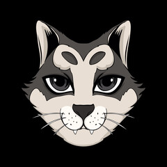 vector illustration dog isolated white background