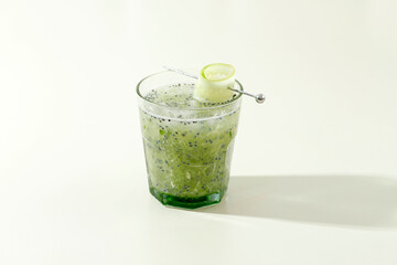 Es Timun Serut, Indonesian Refreshment Drink Made from Shredded Cucumber and Lime