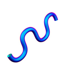 Fototapeta premium Iridescent Abstract Shape 3D Illustration