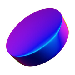 Iridescent Abstract Shape 3D Illustration