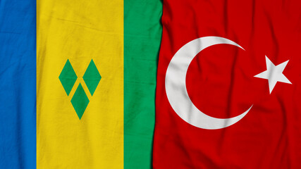 Saint Vincent And The Grenadines, Turkey Flag, Republic of Turkey