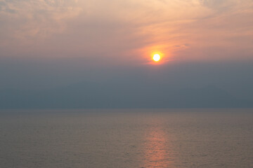 Beautiful sunset at Uto, Kumamoto, Kyushu, Japan