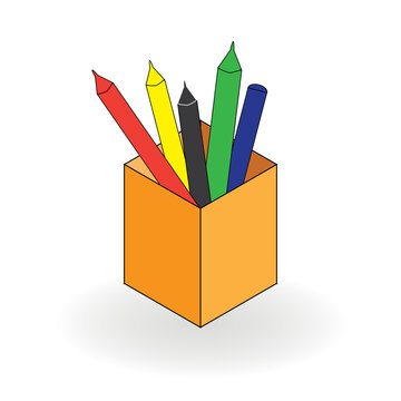 pencils in a box