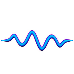Iridescent Abstract Shape 3D Illustration