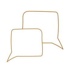 trendy speech bubble message