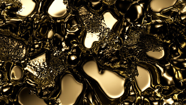 Glistening, Gold Metallic texture. A Golden surface for Gloss, Organic Backgrounds.