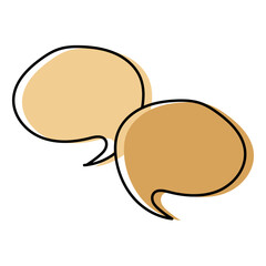 conversation speech bubble doodle