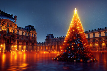 Fototapeta na wymiar Christmas in Paris