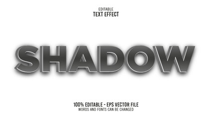 3D Shadow Editable Text Effect Template For Illustrator