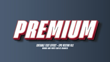 3D Premium Editable Text Effect Template For Illustrator