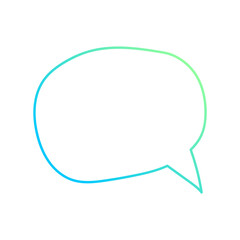 trendy speech bubble message