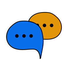 trendy speech bubble message