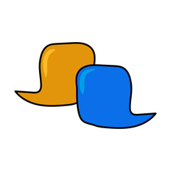 trendy speech bubble message