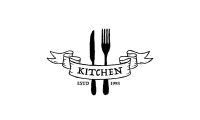 kitchen logo design.vector illustration,Vintage menu for the restaurant