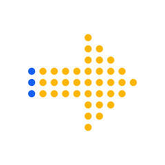 trendy dot arrow geometric