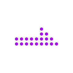 trendy dot arrow geometric