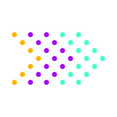 trendy dot arrow geometric