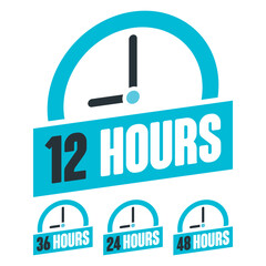 24 hour service everyday badge banner set