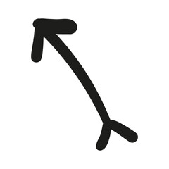 curly arrow hand drawn