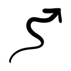 arrow curly twirl hand drawn