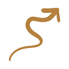 arrow curly twirl hand drawn