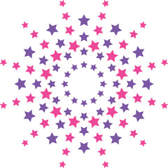 Abstract colorful burst pattern fireworks