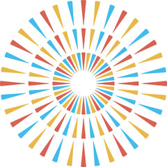 Abstract colorful burst pattern fireworks