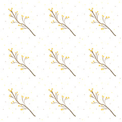 Pattern Minimal Leaf Decoration's Watercolor Style