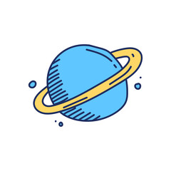 Fototapeta premium space planet doodle