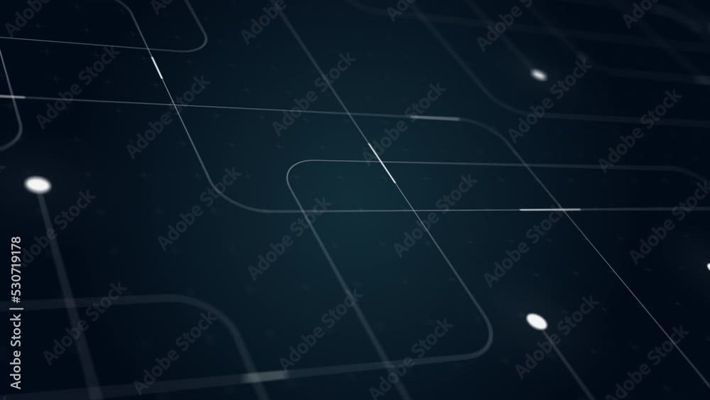 Aufkleber Abstract digital dot line particle data background connecting technology concept.Innovative data transmission graphics of the future.