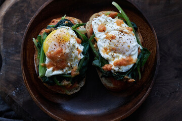 homemade delicious and healthy brunch toast