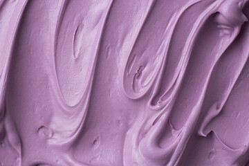 Violet purple icing frosting close up texture