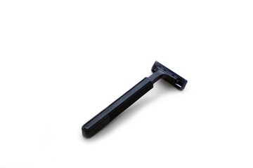 Black razor on the white background