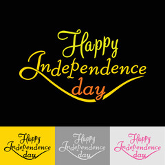 Happy Independence Day - vector graphic in handwritten style