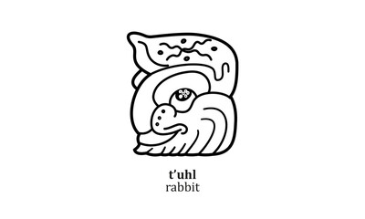 Hieroglyph mayan symbol 