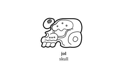 Hieroglyph mayan symbol 