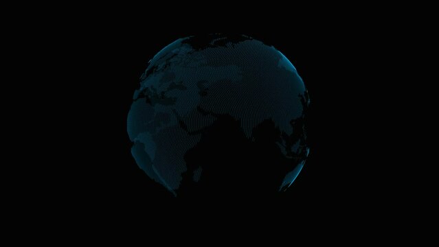 blue earth globe animation motion