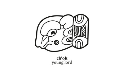 Hieroglyph mayan symbol 